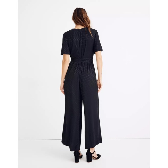 NWT Madewell Wrap-Waist Jumpsuit in Dot Jacquard - Picture 4 of 9